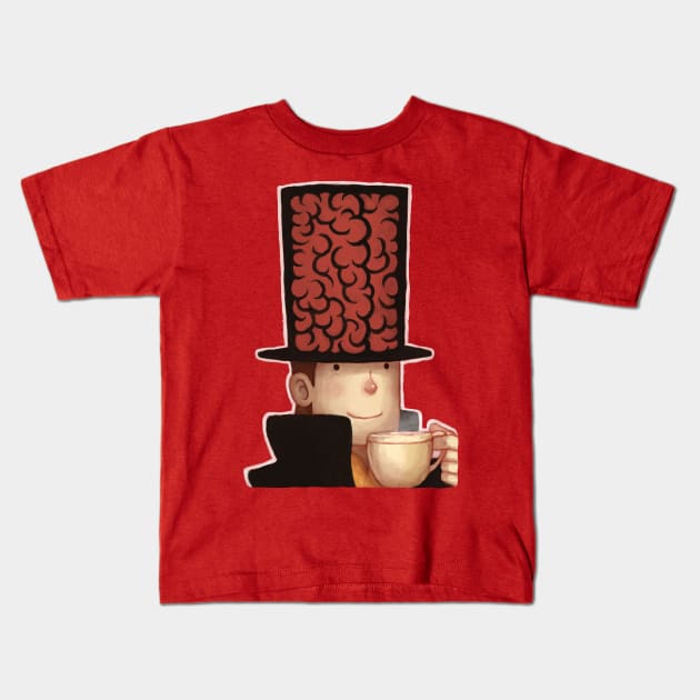 The Professor with a brain Kids T-Shirt by RySpirit